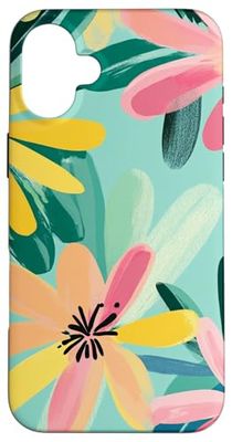 Vibrant Floral Pattern Botanical Art Case for iPhone 16 Plus