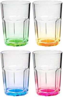 Brunner Set 4 Bicchieri Octoglass Color, 4 Unità (Confezione da 1)
