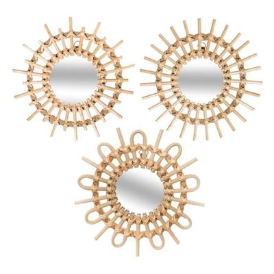 Well Home Lot de 3 miroirs Aïda de 28 cm de diamètre