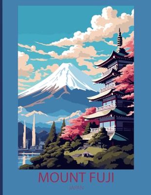 Mount Fuji Elegance Notebook - Sakura Splendor and Japanese Grace, 8.5 x 11 College Ruled, 110 Pages: Japan journal - Cherry blossom Tokyo composition book