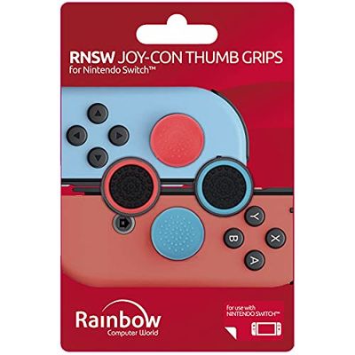 Rainbow - Rnsw Joy-Con Thumb Grips, zwart met rood en blauw (8437011575999)