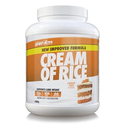 Per4m Crème de Riz Gâteau aux Carottes 2kg – Crème de riz goût gâteau aux carottes pour la récupération post-entraînement