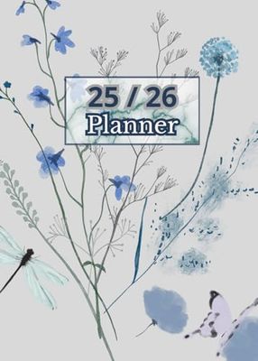 2025-2026 Monthly Planner 5x7: (January through December ) with Holidays and Inspirational Quotes | Vintage Flower Cover.