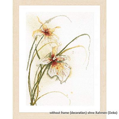 Lanarte PN-0008014 Orchid Counted Cross Stitch Kit, Cotton, Multi-Colour, Approx. 50 x 60 cm / 20 x 24 inches.