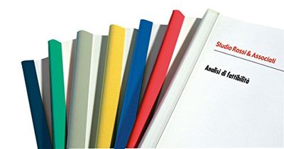Fellowes D108GI Dorsini Rilegafogli, Diametro 8 mm, Confezione da 50 Pezzi, Giallo