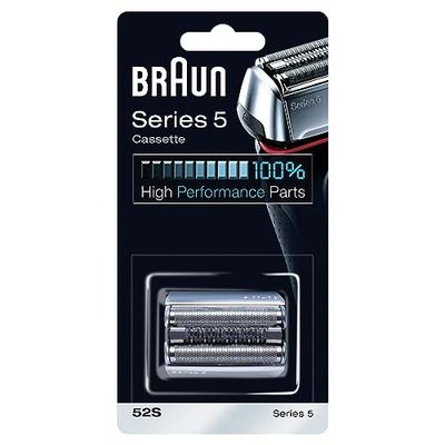 Braun 52S Argentée, Tête De Rasoir De Rechange, Originale, Pour Rasoir Électrique Braun Series 5