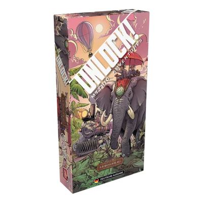 Space Cowboys Asmodee Unlock! - in 80 Minuti Intorno al Mondo | Gioco di Famiglia | Gioco Puzzle | 1-6 Giocatori | dai 10+ Anni | 80+ Minuti | Tedesco