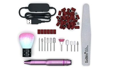 PORTENTUM Profesjonalna tokarka do paznokci 13 w 1 25 000 obr./min - bezpieczny i mocny elektryczny zestaw do manicure i pedicure, elektryczny pilnik do paznokci, kompletny zestaw do manicure i