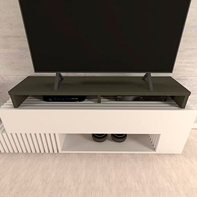 Henor Dubbele Houten FSC® TV Verhoger 140 x 35 x 15 cm. belastbaar + 100 kg Grafiet