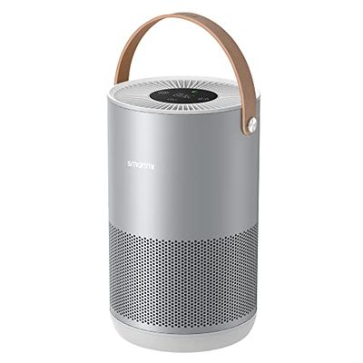 smartmi Luchtreinigers voor thuis, werkt met HomeKit Alexa, intelligente luchtreiniger met handvat, automatische modus, 19 dB, deeltjes van 0,08 µm, P1 Silver