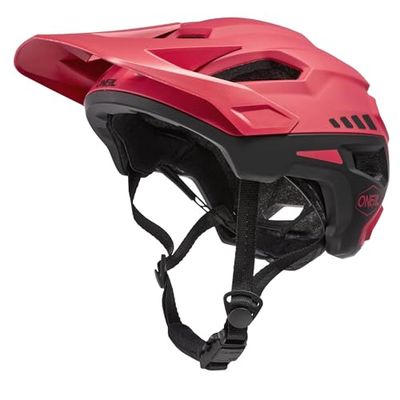 O'NEAL Casco de Bicicleta I Casco de Bicicleta de Montaña con Orificios de Ventilación I Certificación de Seguridad EN1078 I Casco Trailfinder Split V.20 I Casco MTB | Rojo/Negro | Talla S/M