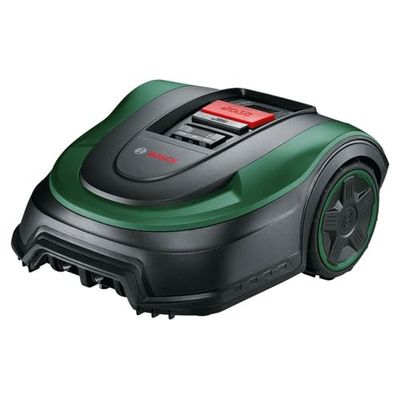 Bosch Robot cortacésped Indego S+ 500 (con batería de 18 V y función de aplicación, base de carga incluida, ancho de corte de 19 cm, para áreas de césped de hasta 500 m² y en caja de cartón)