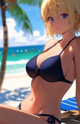 Anime Bikini Girl Pocket Composition Notebook (4.41" x 6.85") 90 Pages