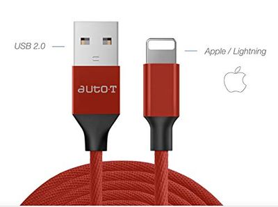 AUTO-T Câble Chargeur et Transfert de Données, USB 2.0 / Lightning