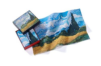 Musearta GT2-VG-WC-V433126 Unisex Guest Towels Set of 2 with Wheatfield with Cypresses by Artist Vincent Van Gogh Cotton 40 x 60 cm
