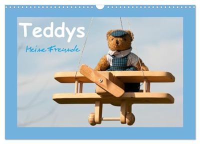 Teddys Meine Freunde (Wandkalender 2024 DIN A3 quer), CALVENDO Monatskalender: Bezaubernde Teddybären fotografiert mit viel Liebe zum Detail