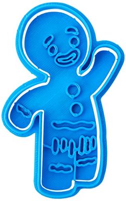 Cuticuter Emporte-pièce de Noël en Plastique en Forme de Pain d'épice, Bleu, 8 x 7 x 1,5 cm