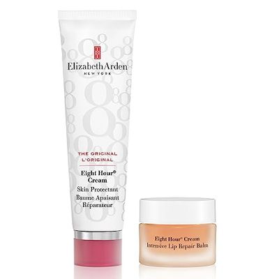 Elizabeth Arden Eight Hour Cream, Crema hidratante, Balsamo reparador multifunción con fragancia original - 50 ml & Eight hour Bálsamo Reparador de Labios Intensivo 10 ml