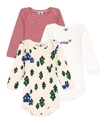 Petit Bateau Uniseks baby A08KA gestreepte body met lange mouwen, variant 1, 3 maanden, variant 1, 3 Maanden