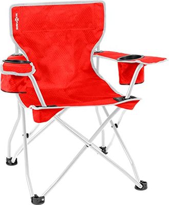 Brunner 0404193N.C24 Klapstoel voor kinderen met veiligheidsframe tegen ribben, Action Kids Equiframe, rood/grijs