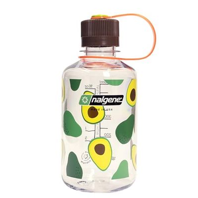 Nalgene Sustain Tritan Borraccia senza BPA realizzata con materiale derivato dal 50% di rifiuti di plastica, 453,6 g, bocca stretta, Avacado