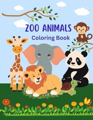 Zoo Animals: Coloring Book for Kids
