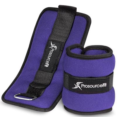 ProsourceFit ankell/handled och arm/ben vikter set om 2, justerbar rem 0,5 kg – 2,3 kg, justerbar vikt 6,8 kg, 4,5 kg, 3,2 kg för män och kvinnor
