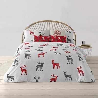 BELUM | Funda nórdica Navidad 50% algodón - 50% poliéster, Funda nórdica con Botones Laponia 11 200x200