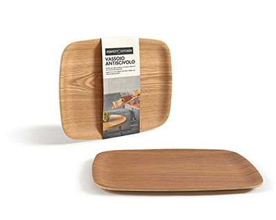 Perfetto Vassoio Antiscivolo in Legno Frassino, 28 x 20 cm
