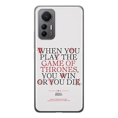 ERT GROUP mobiel telefoonhoesje voor Xiaomi 12 LITE origineel en officieel erkend Game of Thrones patroon 009 optimaal aangepast aan de vorm van de mobiele telefoon, hoesje is gemaakt van TPU