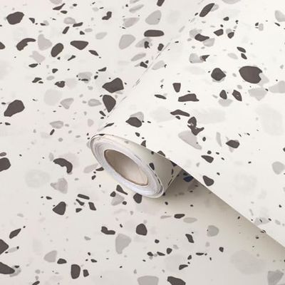 Ambiance Sticker Terrazzo Floor Tape Non Slip Waterproof Sold by The Metre for Living Room Bedroom and Dining Room - Height 60cm x Length 10m