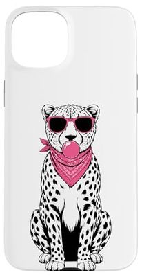 Guépard Lunettes De Soleil Chewing-Gum Guépards Coque pour iPhone 15 Plus