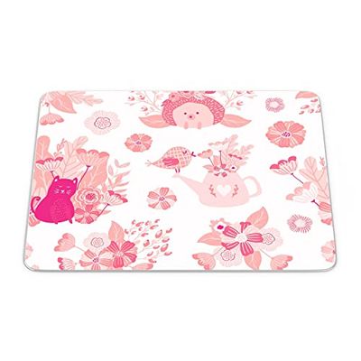 Bonamaison, Tappetino per mouse rettangolare, con stampa digitale, antiscivolo, per ufficio e casa, dimensioni: 22 x 18 cm