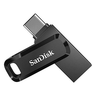 SanDisk Ultra Dual Drive Go, USB Type-C 64GB Flash Drive (USB-C Memory stick for Android smartphone, Tablets and Mac, up to 300 MB/s, Reversible USB Type-C and USB Type-A connectors) Black