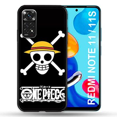 Cokitec Funda para Xiaomi Redmi Note 11 / 11S Manga One Piece Tete de Mort, Multicolor