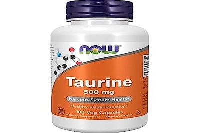 Now Foods, Taurina, 500 mg, 100 capsule vegane, aminoacido