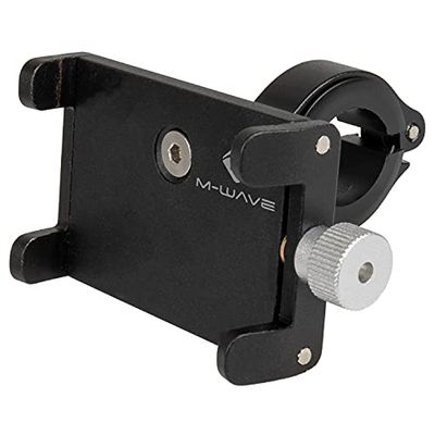 M-Wave Support de Smartphone Bike Mount AL pour Adulte, Noir, 60-95 mm