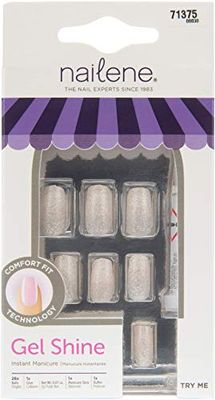 Nailene Gel Shine, Ballerina con glitter bianco