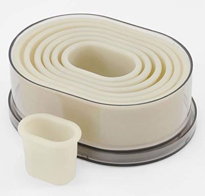Thermohauser 8300031478 Set de Découpes Coeur et Lisse Blanc Diamètre 4,5-12,3 cm, 7 pièces