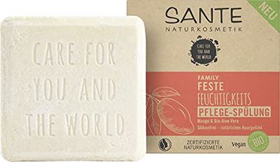 SANTE Naturkosmetik Solid Conditioner for Dry Hair, Vegan Formula with Mango and Organic Aloe Vera, Solid Moisturising Conditioner, 1 x 60 g