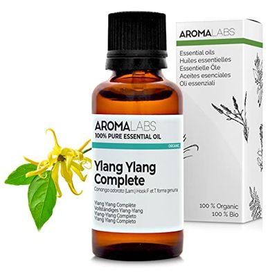 Aroma Labs - Ylang-Ylang Completo BIO - Olio Essenziale Chemiotipizato e Certificato AB - 30 mL