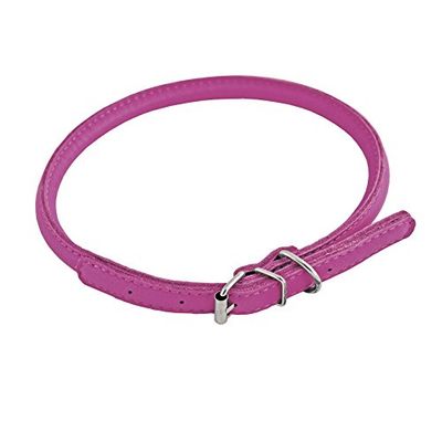 CHAPUIS SELLERIE Collier Rond en Cuir pour Chien Rose 10 mm 39-47 cm