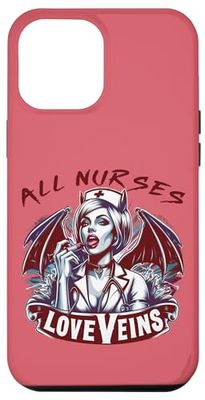 Custodia per iPhone 14 Pro Max Tutte le infermiere amano le vene succube divertente Halloween Vampire Devil