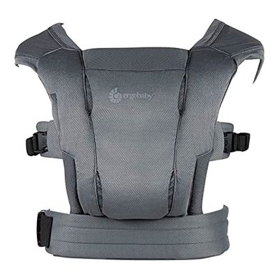 Ergobaby Embrace Soft Air Mesh Porte-bébé pour nouveau-nés dès la naissance, Porte-Bébé ventral 2 positions Ergonomiques, Washed Black