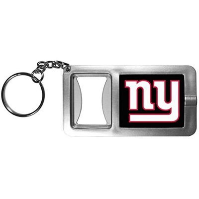 Siskiyou NFL New York Giants Split Ringer Lampe de Poche Porte-clés avec décapsuleur, Gris/Noir