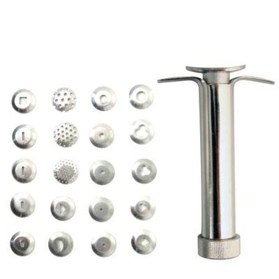 Glorex 6 8076 50 - modelleringsspruta (metall) med 19 mönstrade skivor