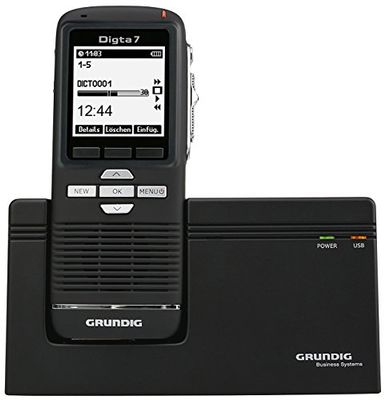 Grundig Digta 7 Dictaphone numérique avec Station d'accueil, Logiciel dictaphone et Accessoires