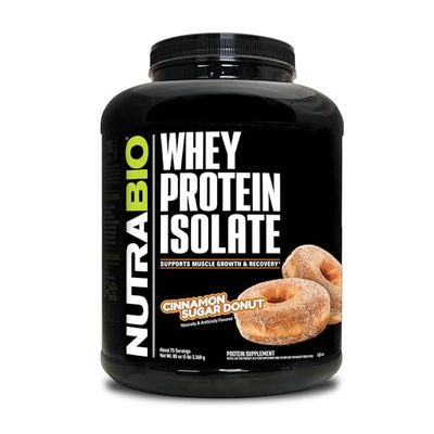 NutraBio Whey Protein Isolate Cinnamon Sugar Donut 2268 g