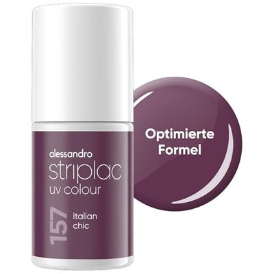 alessandro Striplac - Vernis à ongles UV - Italian Chic - Couvrant et résistant aux rayures jusqu'à 15 jours - Application facile - Technologie de pelage douce - Vegan - Violet - 6,5 ml