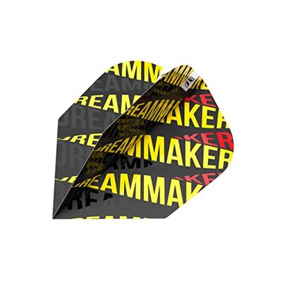 Target Darts Unisex Dimitri Van Den Bergh 80% Pro Ultra Dart flygningar, svart, gul och röd, nr.6 UK